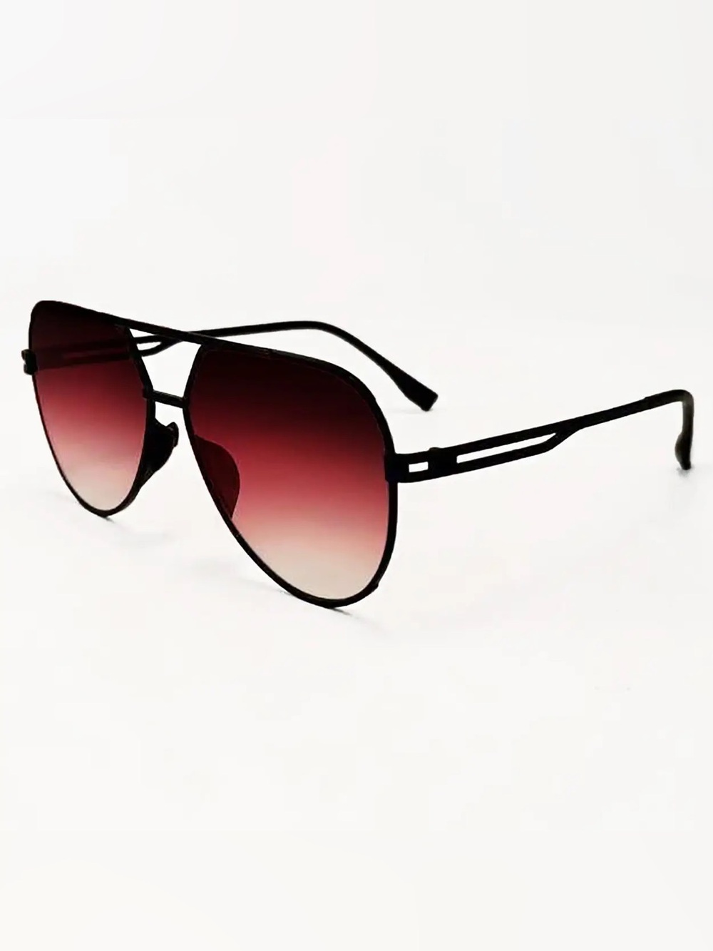 TOPFOXX Untangled Aviator Sunglasses Burgundy Gradient UV400 Tangle Free
